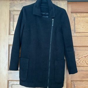 Black fuzzy coat